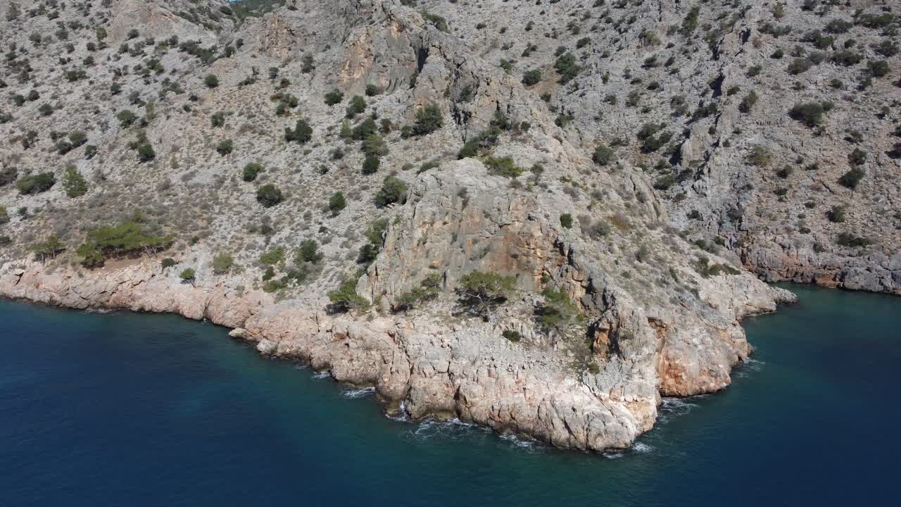 Drone View Coastline Sea