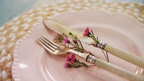 various cutlery on wooden table 4k