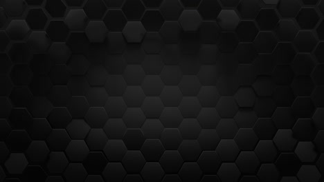 fondo de panal hexagonal negro bucle sin costuras animación de renderizado en 3d