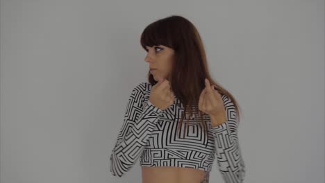 woman posing with a concerned expression