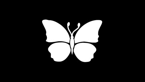 butterfly and bee icon vintage twitched bad signal animation.