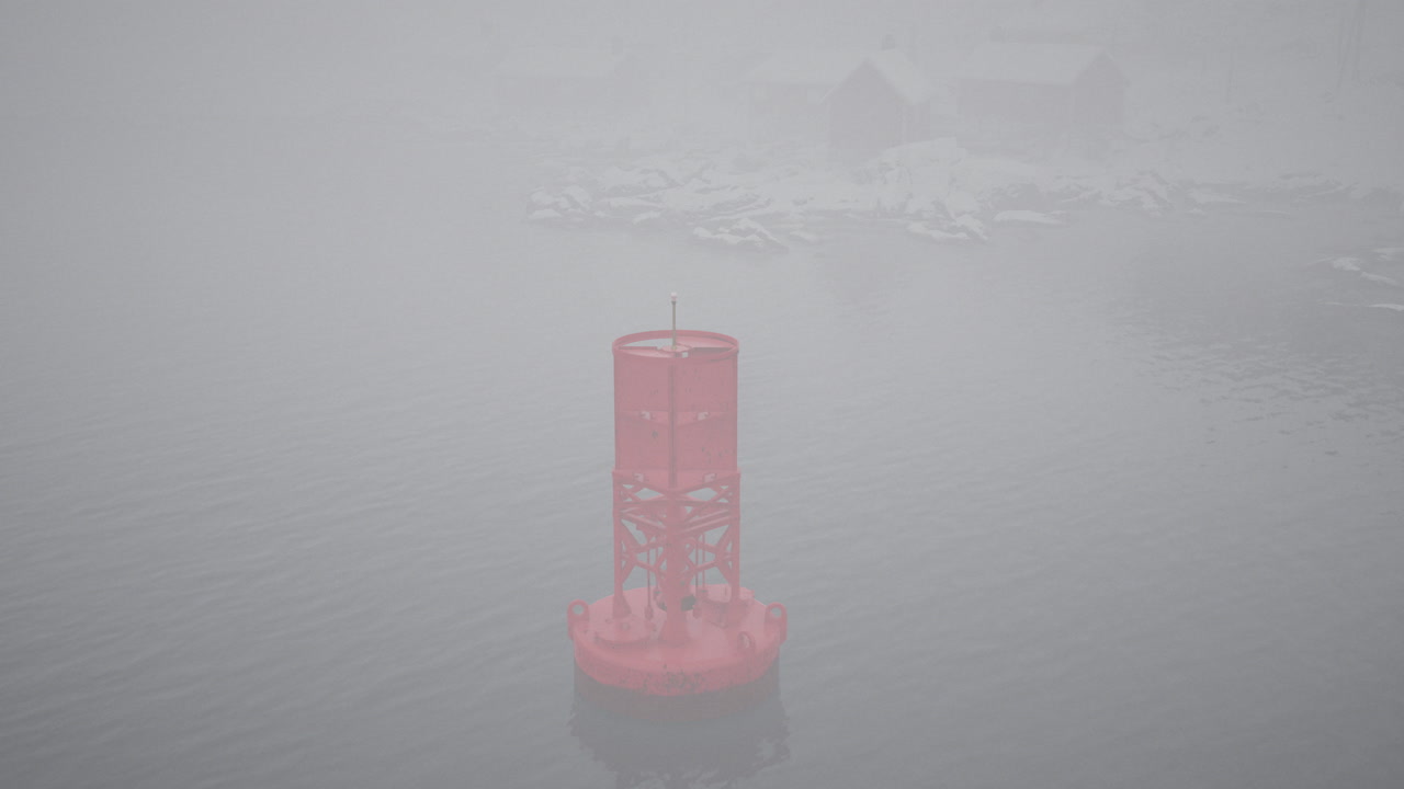 안개 물 에서 은 보이