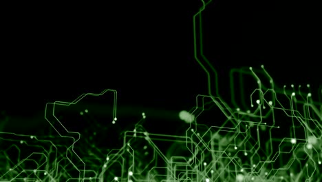 animación de la placa de circuitos abstractos.
