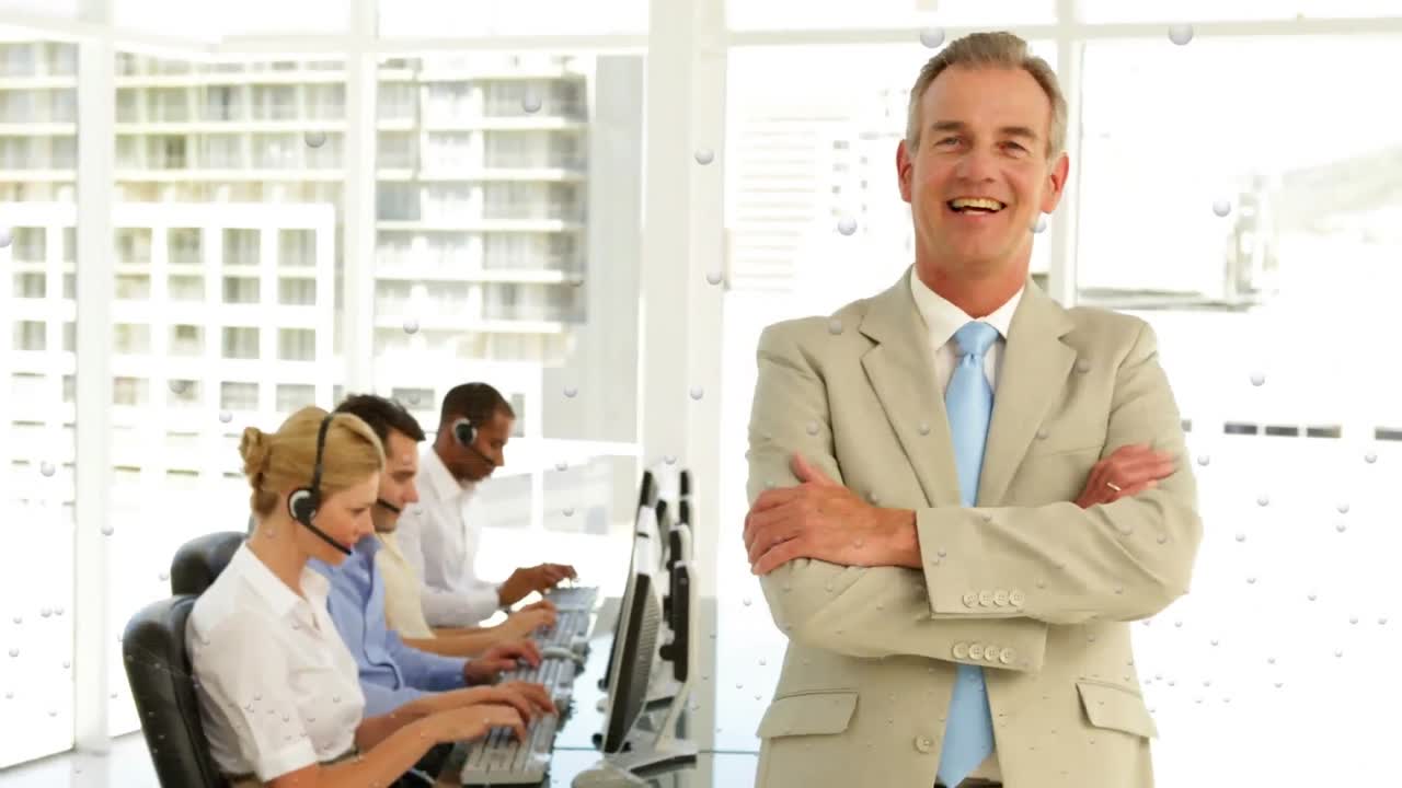 animação de pontos brancos sobre pessoas usando fones de ouvido