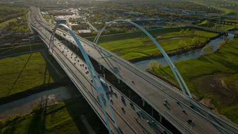 aerial view of margaret mcdermott bridge vehicle highway