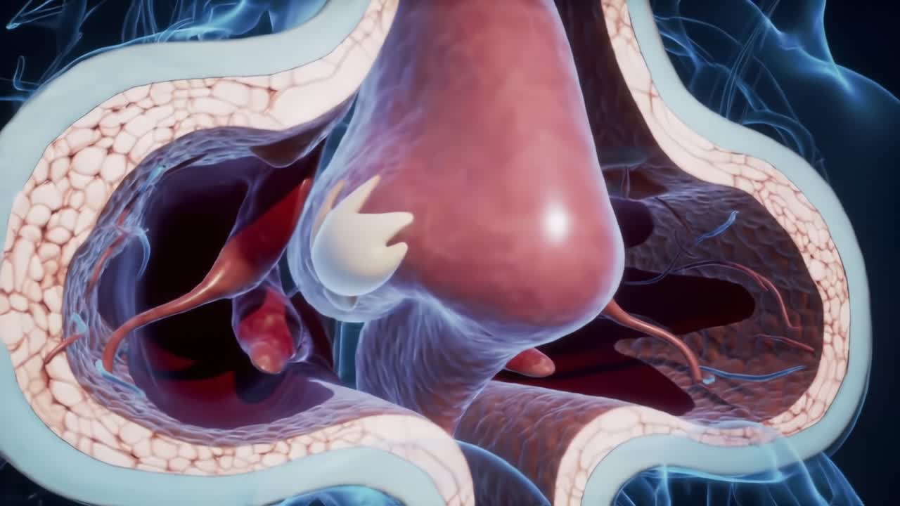 Detailed Anatomical Exploration of the Human Nose: A Two-Frame Journey Through Nasal Structures and Functions Highlighting Respiratory Pathways and Tissue Composition