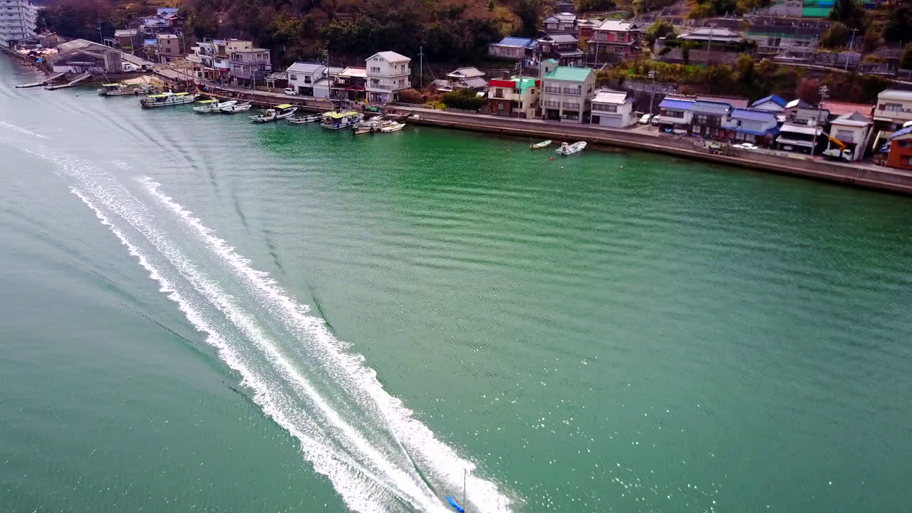 일본 오카야마의 비젠 히나세 (bizen hinase) 의 공중 촬영.