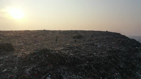 garbage dump at sunrise