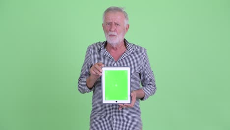 hombre de edad avanzada y guapo con barba.