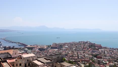 scenic cityscape and sea view from naples