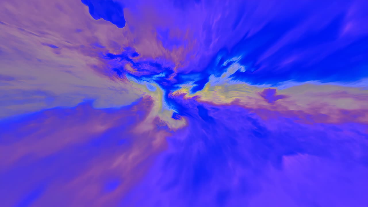 Vibrant Abstract Blue and Yellow Cosmic Swirls