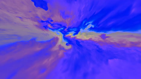 vibrant abstract blue and yellow cosmic swirls