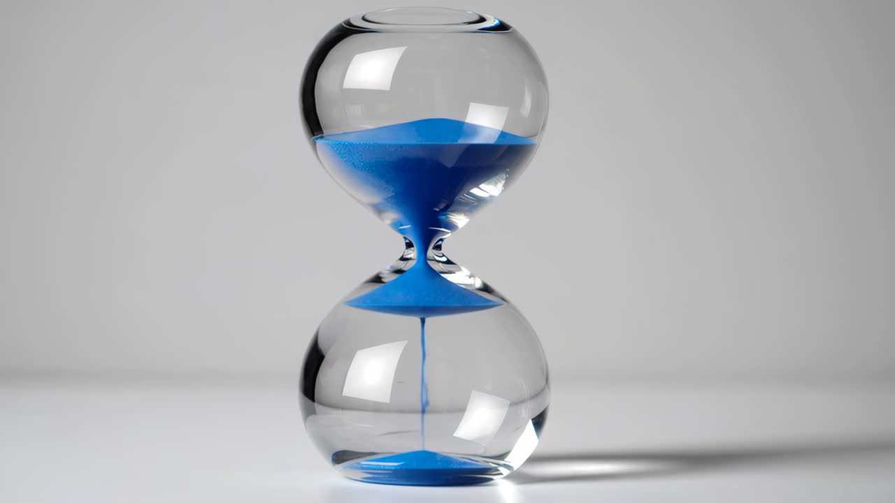Hourglass with Blue Sand