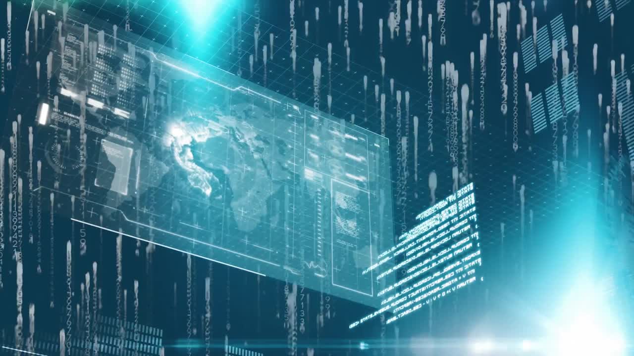 Screen with graphs and statistics