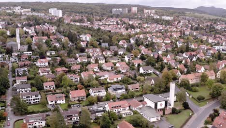 göttingens leineberg captured by a drone aerial shot in late autumn