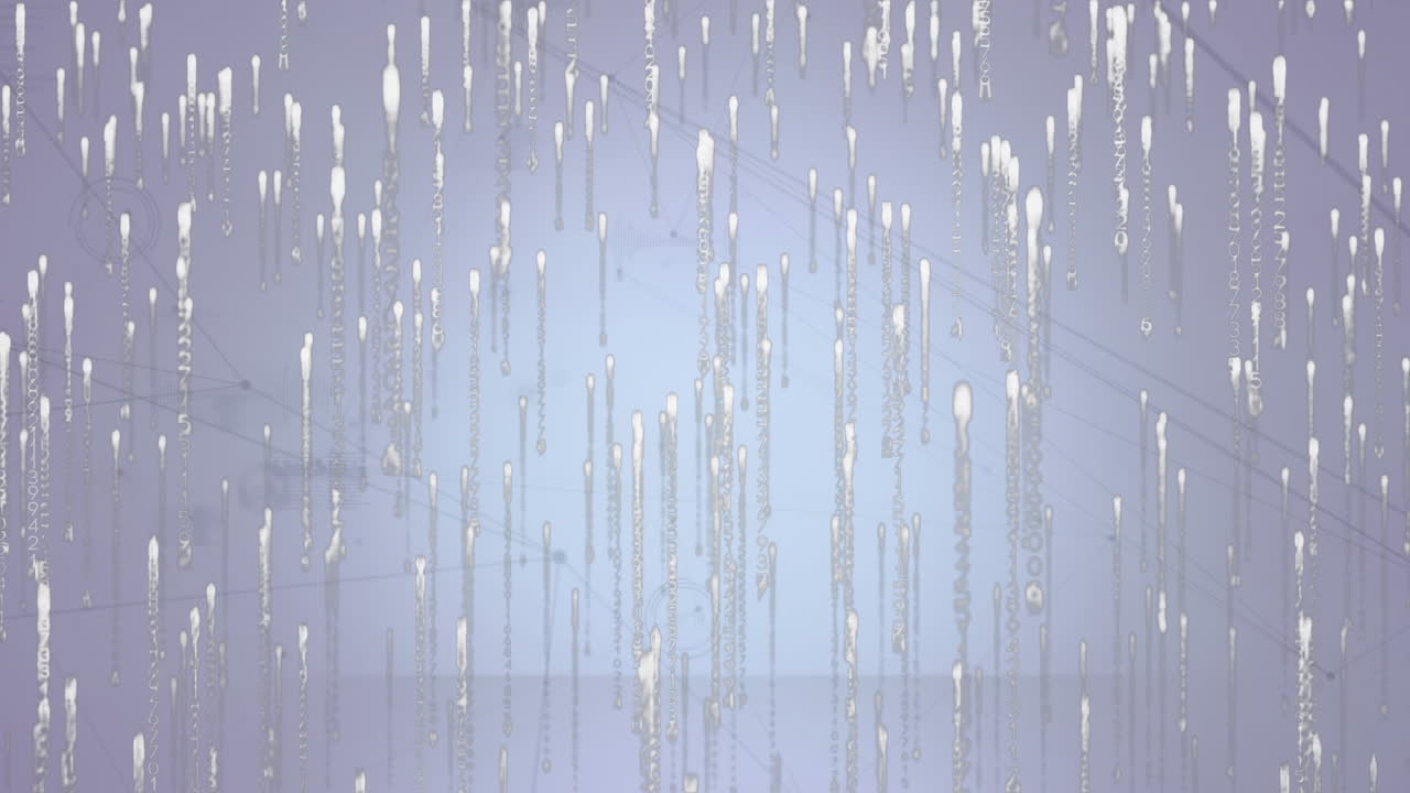 파란색 배경 위의 데이터 처리 애니메이션