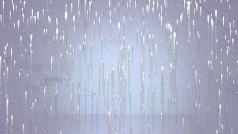 animation of data processing over blue background