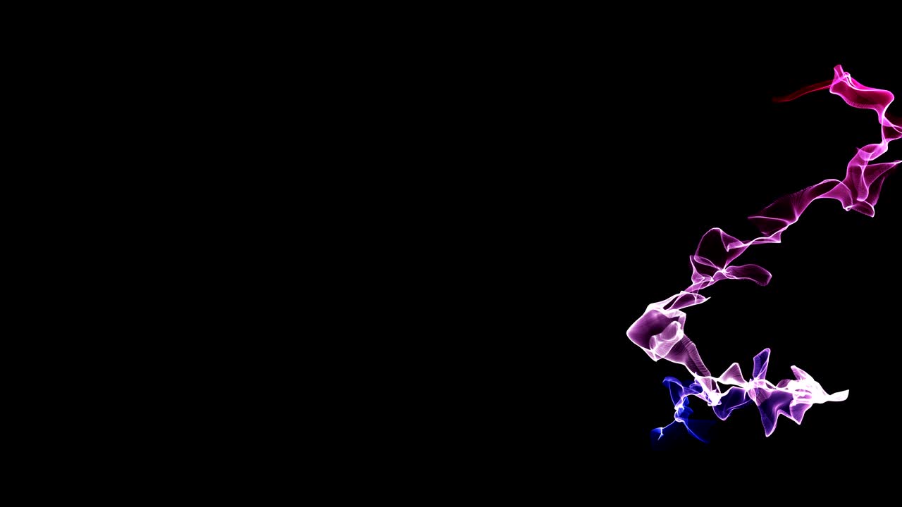 красочная 3d-графика движения волны на черном фоне