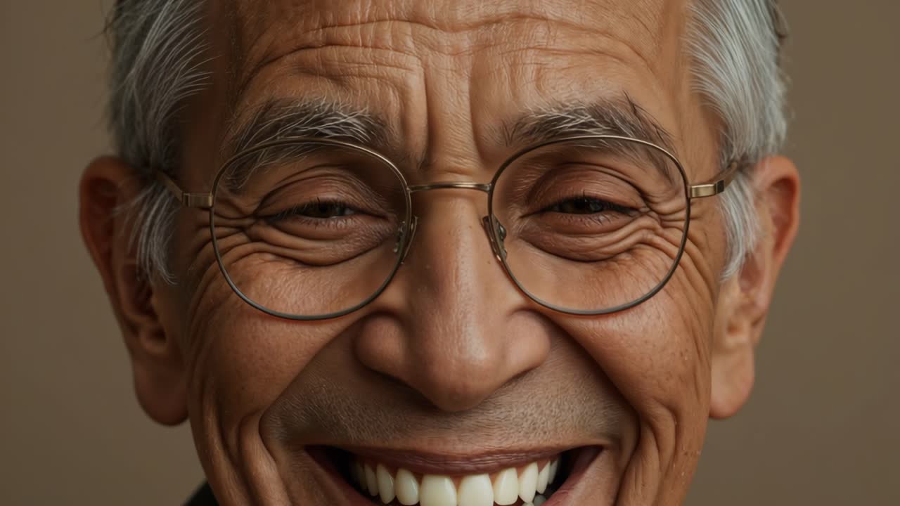 retrato en primer plano de un anciano