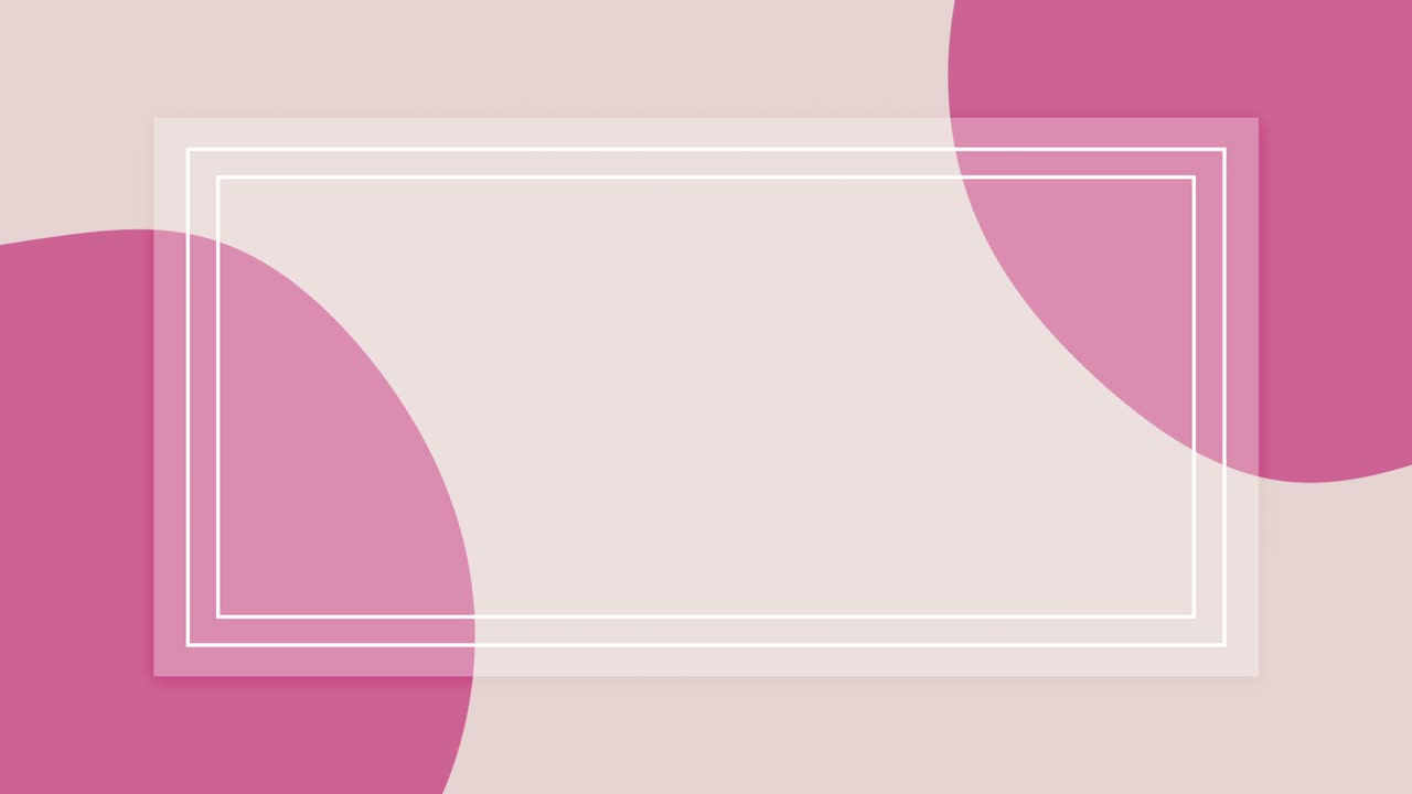 Abstract background animation, pale frame on a pink background with wavy shapes