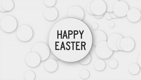 modern easter circle elegant white circles form happy easter message in center