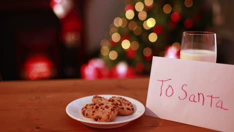 galletas y leche dejadas para papá noel