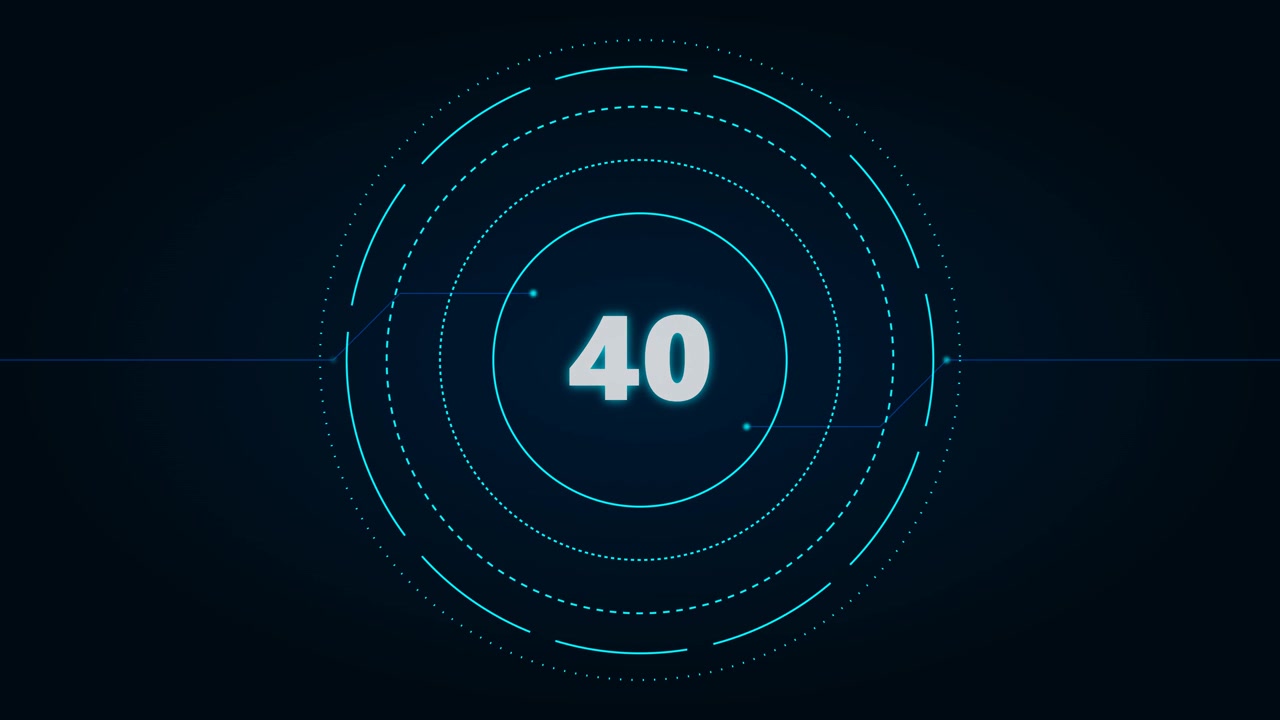 Digital Countdown Timer with Rotating Circular Interface