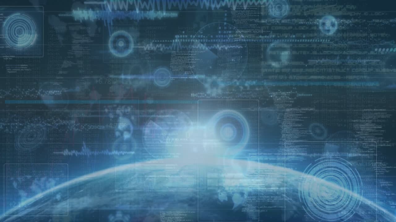 전 세계 데이터 프로세싱의 애니메이션