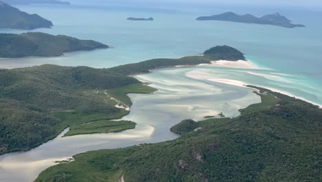 aerial 4k of whitsunday islands in queensland, australia in december 2022