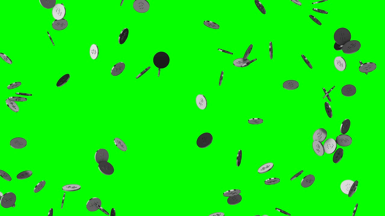 explosión de monedas de plata