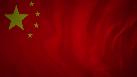 animation of waving flag of china with copy space