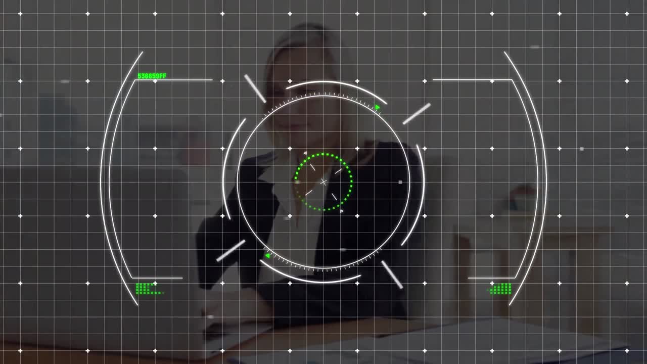 animación de la orientación sobre la mujer de negocios caucásica en el cargo