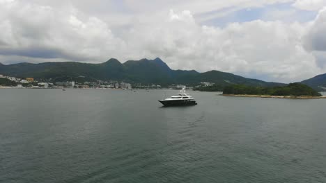 Drone-footage-of-Yacht-in-Hong-Kong