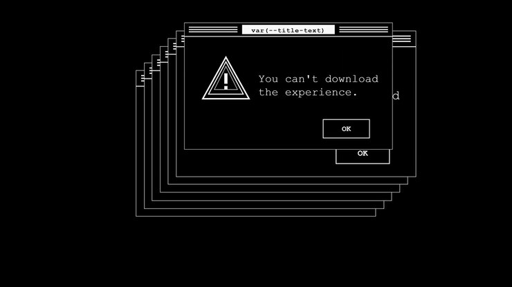 Messaggio di errore di computer retrò con finestre a cascata sullo schermo.