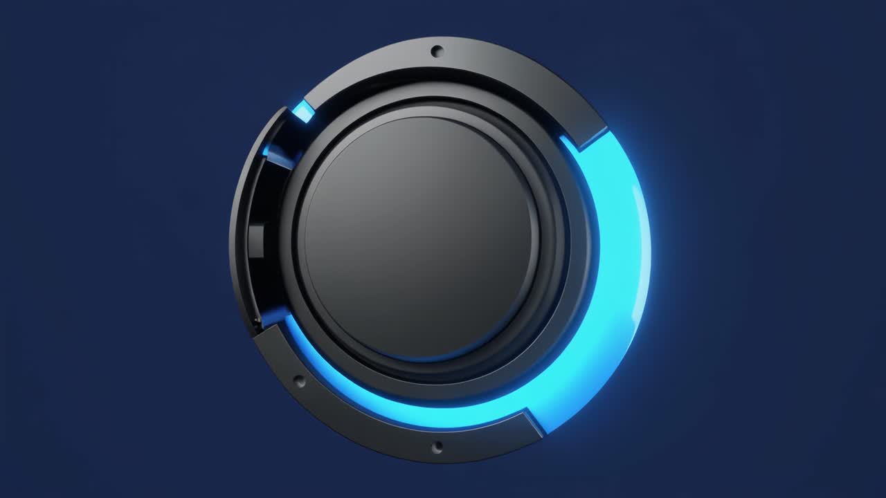 Dynamic Abstract Ring Opening and Closing with Blue Glow