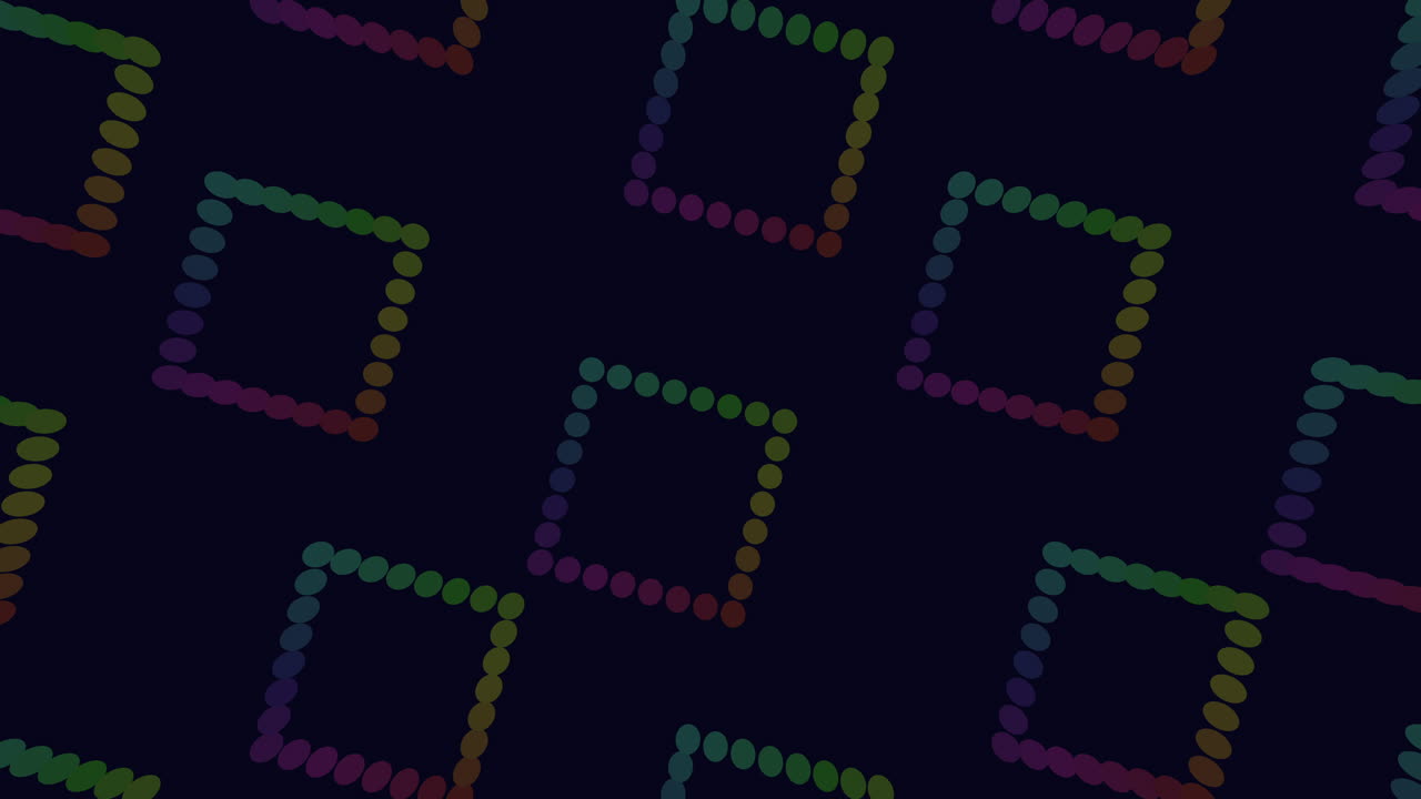 Futuristic rainbow squares in rows with rainbow gradient