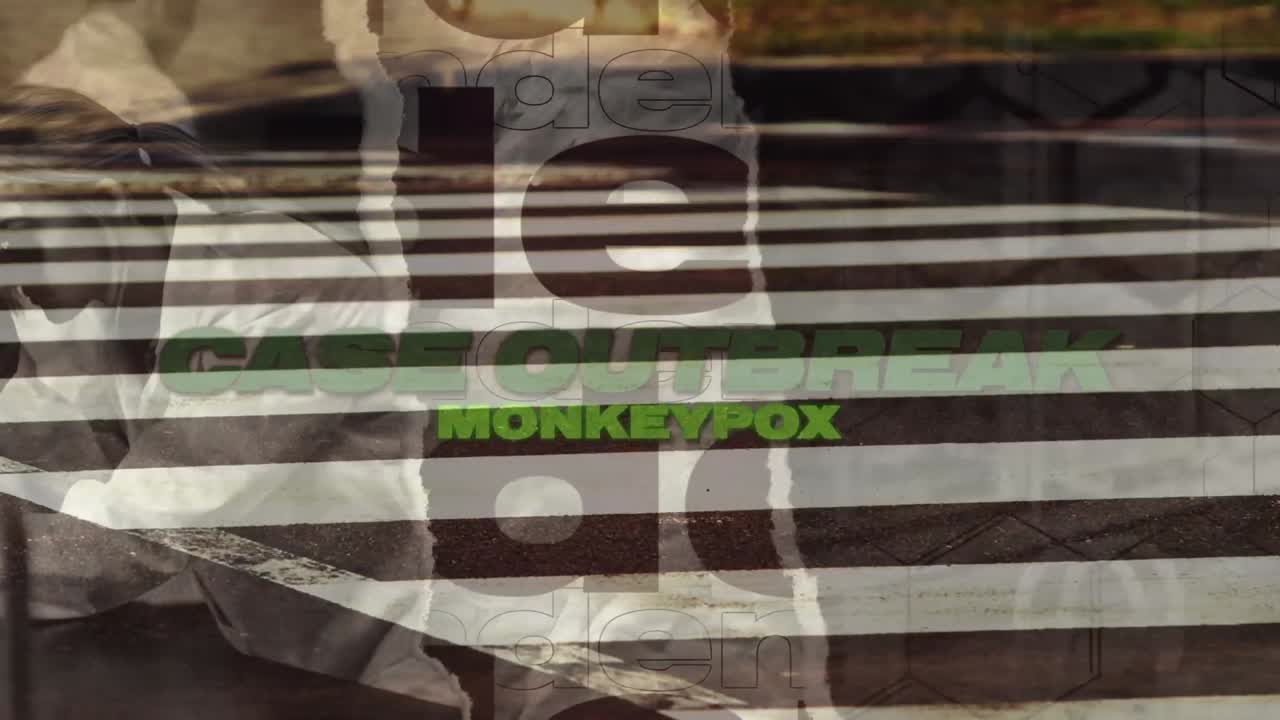 ⁇ 고 있는 사람 들 과 백인 여성 실험실 직원 들 위 에 있는 원 ⁇ 이 천연두 의 애니메이션