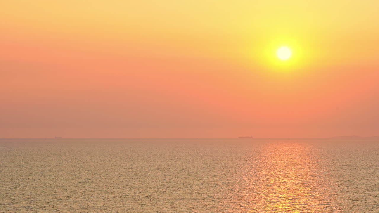 Sunrise over sea surface reflection ocean nature coast beauty concept love romance