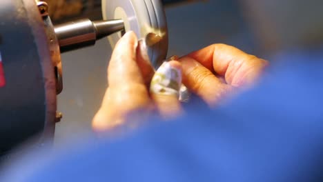 craftswoman preparing ring