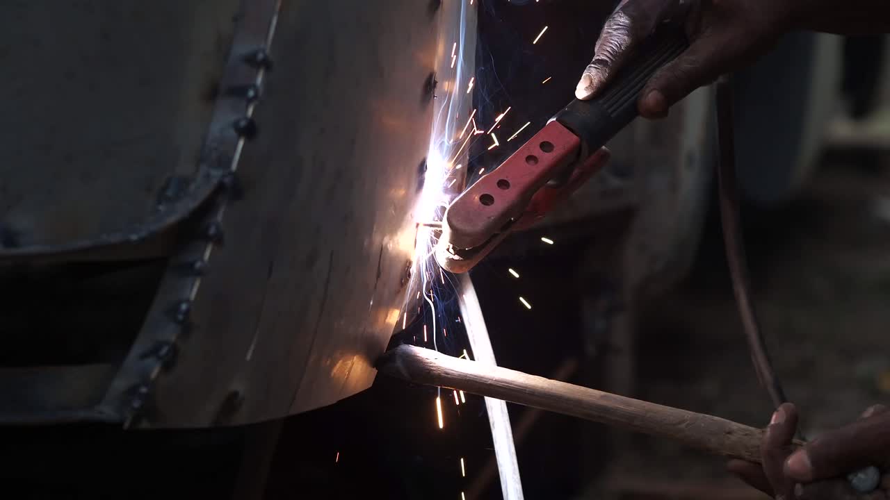 Metal Body Repair with Welding and Hammer