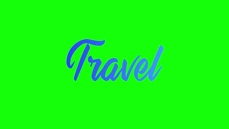 animación de palabras de viaje con fondo