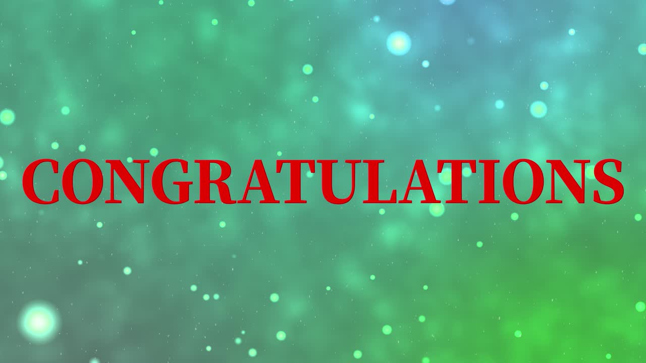 축하 메시지 텍스트 애니메이션 모션 그래픽