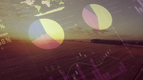 Animation-of-statistics-and-financial-data-processing-over-agriculture-field