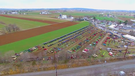 amish mud sale as seen by drone