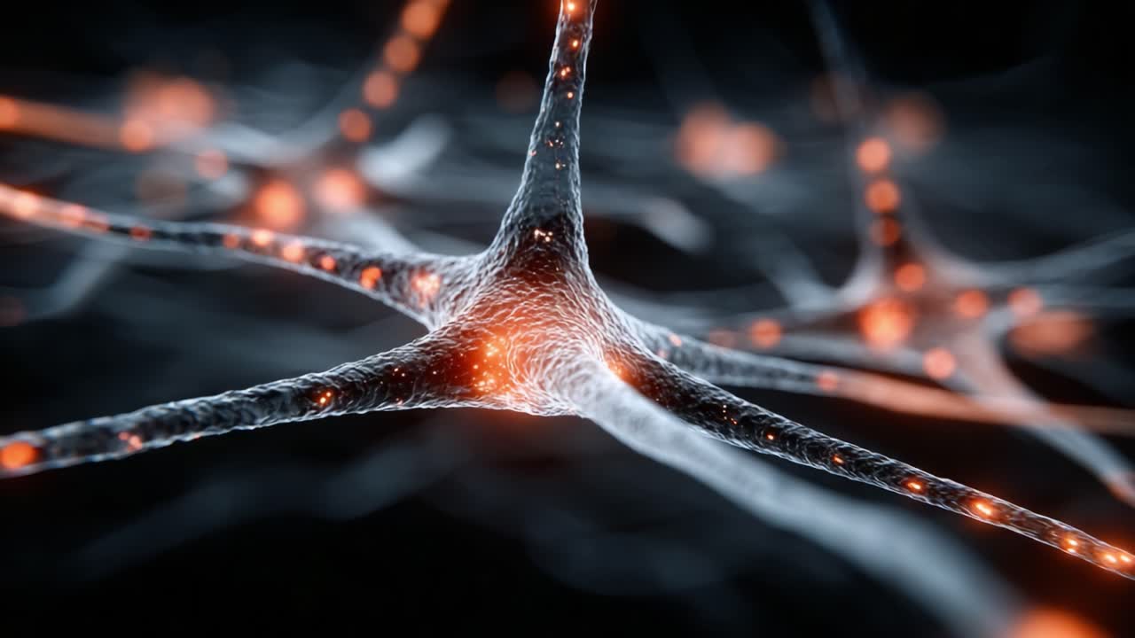 An Intricate Network of Neurons: A Detailed View of Neural Connections and Activity Showcasing the Complexity and Beauty of the Human Nervous System