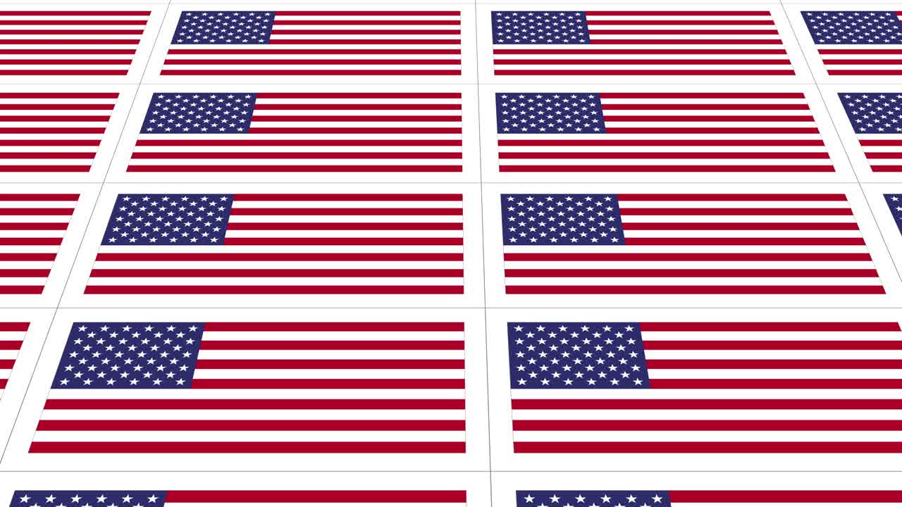 postales con la bandera nacional de los estados unidos en bucle