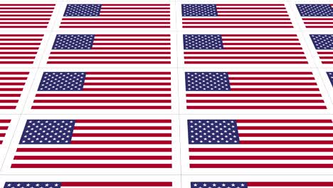 postcards with united states national flag looped