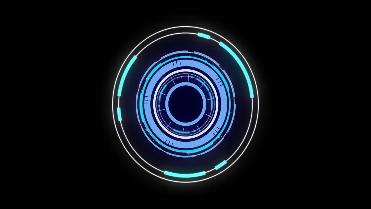 Animation of scope scanning over black background