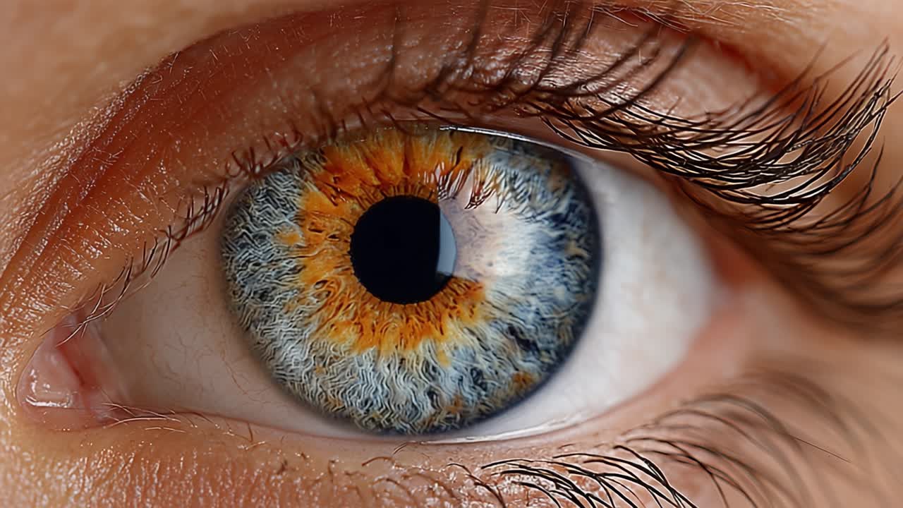 A Close-Up View of a Human Eye, Showcasing Its Intricate Patterns, Vibrant Colors, and Unique Features that Reflect Individual Identity and Emotion