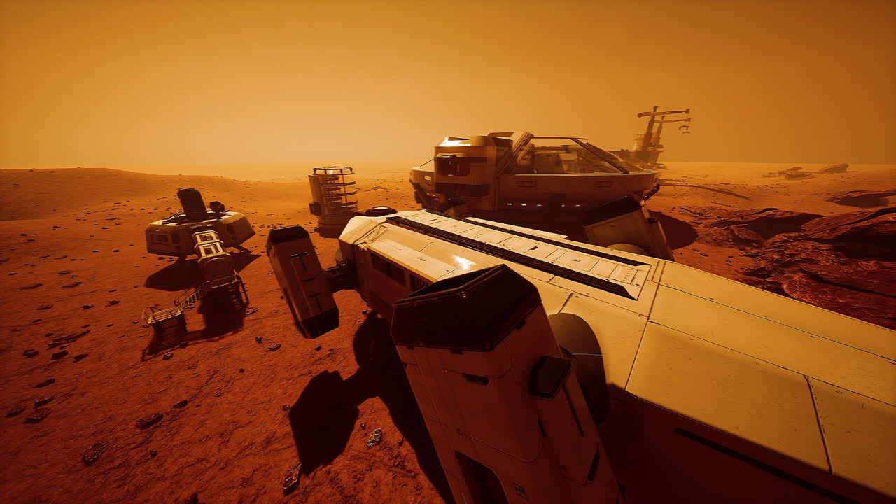 Futuristic Mars Colony